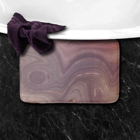 Mauve Strata | Stoffige roze en Roos gouden Agaat Badmat