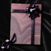 Mauve Strata | Stoffige roze en Roos gouden Agaat Cadeaupapier