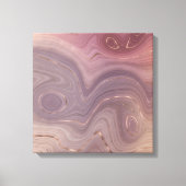 Mauve Strata | Stoffige roze en Roos gouden Agaat Canvas Afdruk (Voorkant)