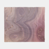 Mauve Strata | Stoffige roze en Roos gouden Agaat Fleece Deken (Voorkant (Horizontaal))