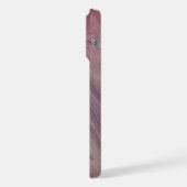 Mauve Strata | Stoffige roze en Roos gouden Agaat iPhone Hoesje (Linkerkant)