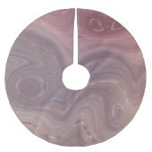 Mauve Strata | Stoffige roze en Roos gouden Agaat Kerstboom Rok (Voorkant)