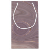 Mauve Strata | Stoffige roze en Roos gouden Agaat Klein Cadeauzakje (Achterkant)