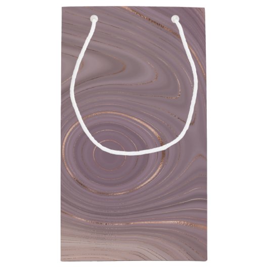 Mauve Strata | Stoffige roze en Roos gouden Agaat Klein Cadeauzakje (Achterkant)