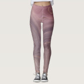 Mauve Strata | Stoffige roze en Roos gouden Agaat Leggings (Voorkant)