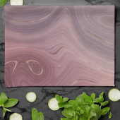 Mauve Strata | Stoffige roze en Roos gouden Agaat Theedoek