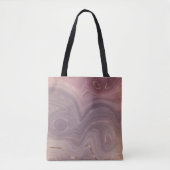 Mauve Strata | Stoffige roze en Roos gouden Agaat Tote Bag (Voorkant)