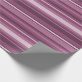 Mauve strepen cadeaupapier (Hoek)