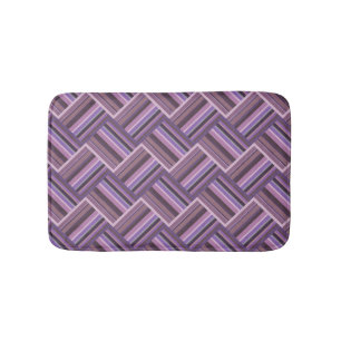 Mauve strepen diagonaal weef patroon badmat