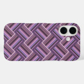 Mauve strepen diagonaal weef patroon Case-Mate iPhone case (Achterkant (horizontaal))