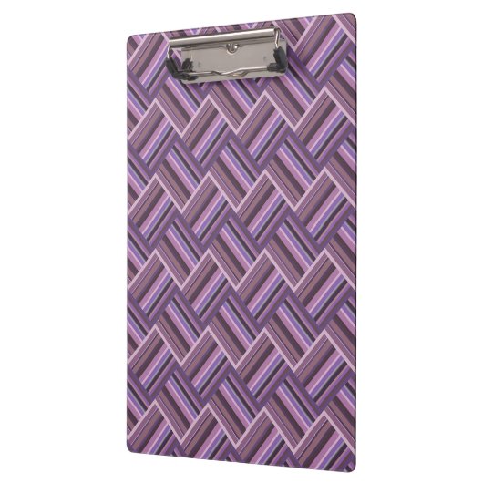 Mauve strepen diagonaal weef patroon klembord (Links)