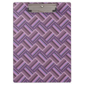 Mauve strepen diagonaal weef patroon klembord (Voorkant)
