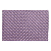 Mauve strepen diagonaal weef patroon kussensloop (Achterkant)
