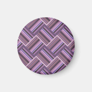 Mauve strepen diagonaal weef patroon magneet