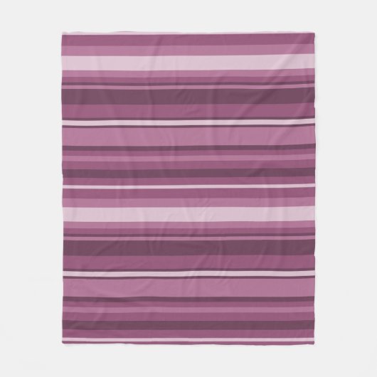 Mauve strepen fleece deken (Voorkant)