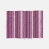 Mauve strepen fleece deken (Voorkant (Horizontaal))