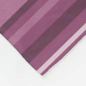 Mauve strepen fleece deken (Hoek)