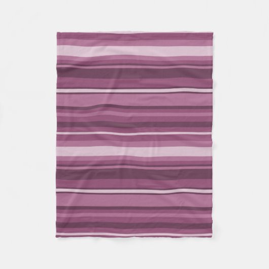 Mauve strepen fleece deken (Voorkant)
