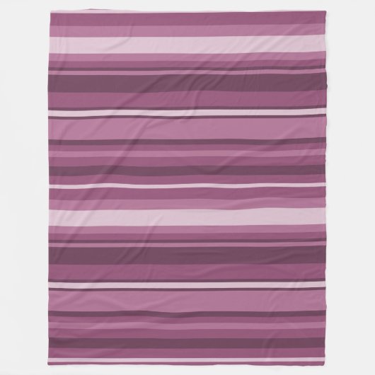 Mauve strepen fleece deken (Voorkant)