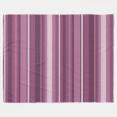 Mauve strepen fleece deken (Voorkant (Horizontaal))