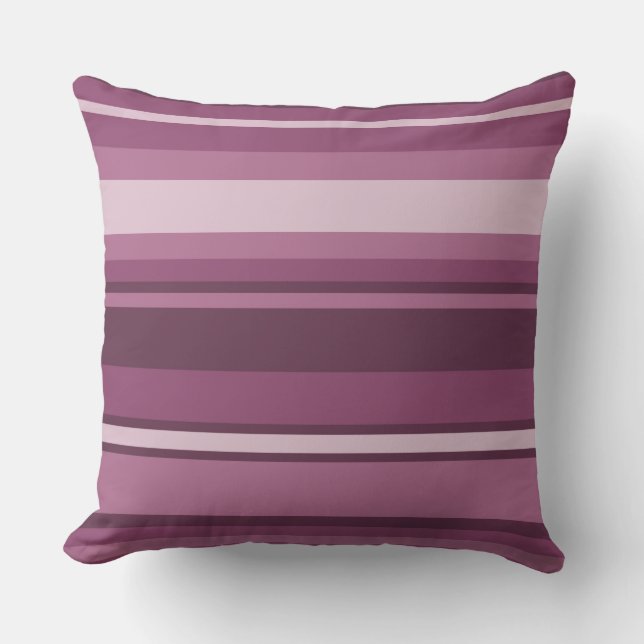 Mauve strepen kussen (Voorkant)