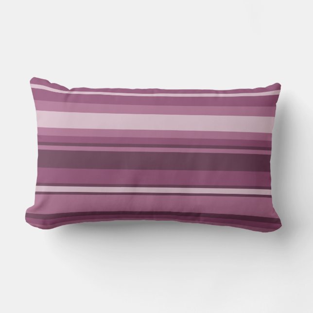 Mauve strepen kussen (Voorkant)