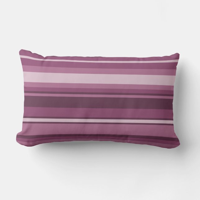 Mauve strepen kussen (Voorkant)