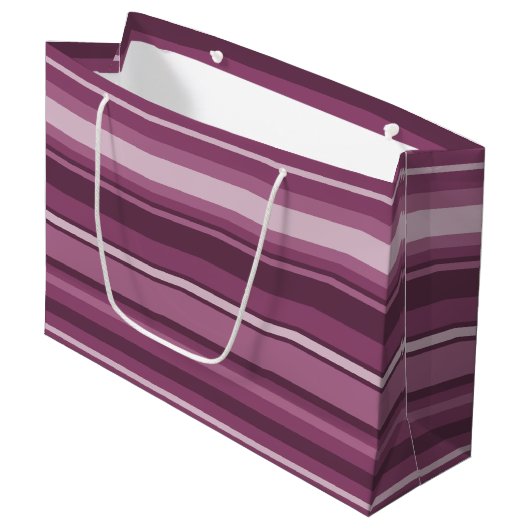 Mauve strepen large cadeautasje (Voorkant Gekanteld)