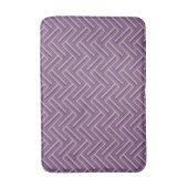 Mauve strepen met dubbel weef patroon badmat (Voorkant Verticaal)