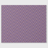 Mauve strepen met dubbel weef patroon cadeaupapier (Vlak)