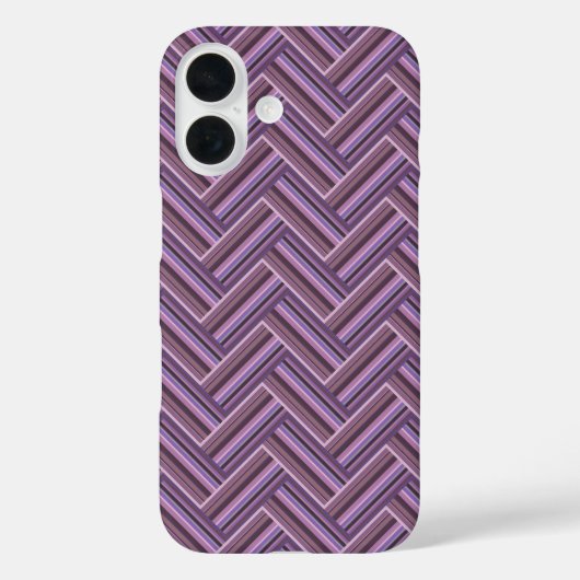 Mauve strepen met dubbel weef patroon Case-Mate iPhone case (Achterkant)