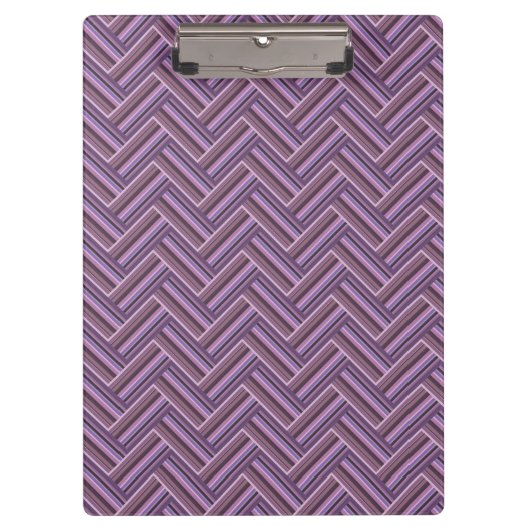 Mauve strepen met dubbel weef patroon klembord (Voorkant)