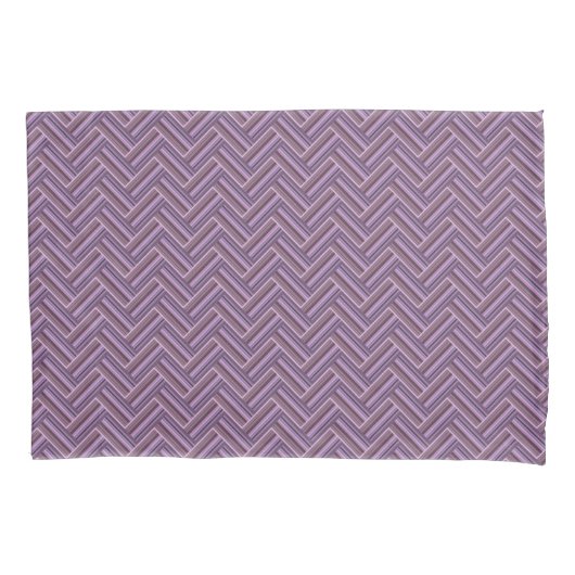 Mauve strepen met dubbel weef patroon kussensloop (Voorkant)