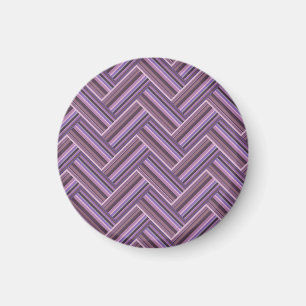 Mauve strepen met dubbel weef patroon magneet