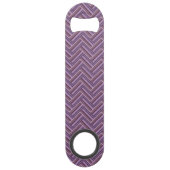 Mauve strepen met dubbel weef patroon speed flessenopener (Achterkant)