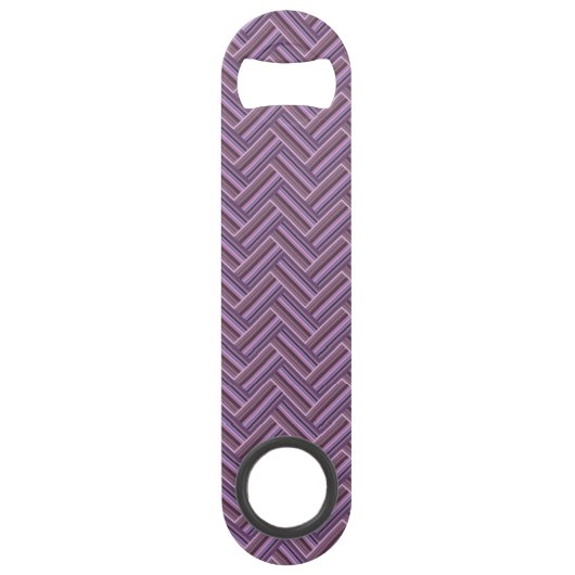 Mauve strepen met dubbel weef patroon speed flessenopener (Voorkant)