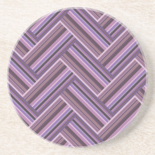 Mauve strepen met dubbel weef patroon zandsteen onderzetter