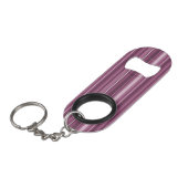 Mauve strepen mini flessenopener (Voorkant Gekanteld)