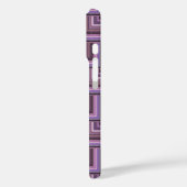 Mauve strepen patroon met vierkante schalen Case-Mate iPhone case (Achterkant / Links)