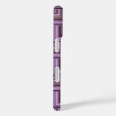Mauve strepen patroon met vierkante schalen Case-Mate iPhone case (Achterkant / Rechts)