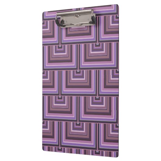 Mauve strepen patroon met vierkante schalen klembord (Links)