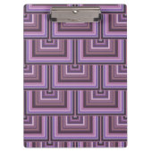 Mauve strepen patroon met vierkante schalen klembord (Voorkant)