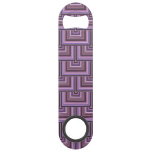Mauve strepen patroon met vierkante schalen speed flessenopener