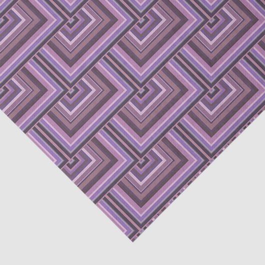 Mauve strepen patroon met vierkante schalen tissuepapier (Detail)