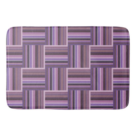 Mauve strips-weefpatroon badmat (Voorkant)