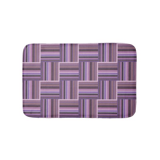 Mauve strips-weefpatroon badmat (Voorkant)