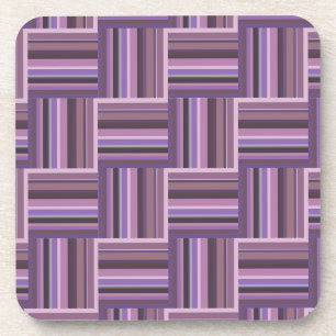 Mauve strips-weefpatroon bier onderzetter