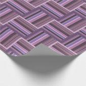 Mauve strips-weefpatroon cadeaupapier (Hoek)
