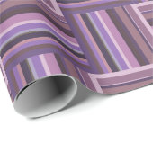 Mauve strips-weefpatroon cadeaupapier (Rol Hoek)