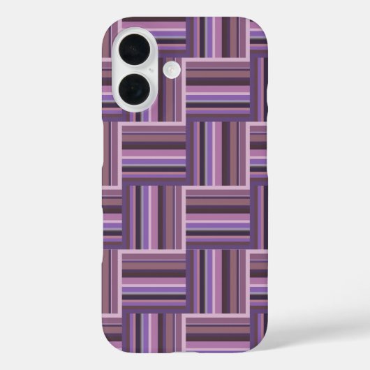 Mauve strips-weefpatroon Case-Mate iPhone case (Achterkant)